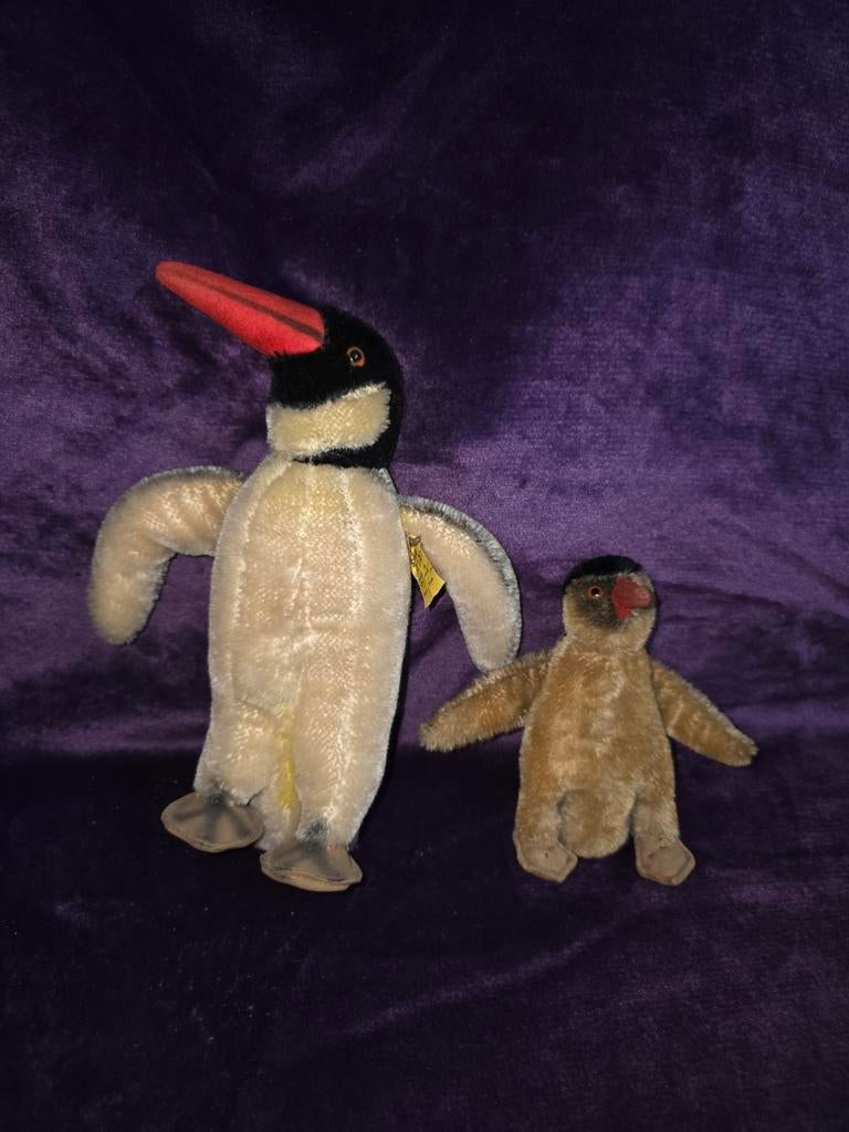 Twee oude Steiff pinguïn knuffels in prima staat, Antiek en Kunst, Antiek | Speelgoed, Ophalen of Verzenden