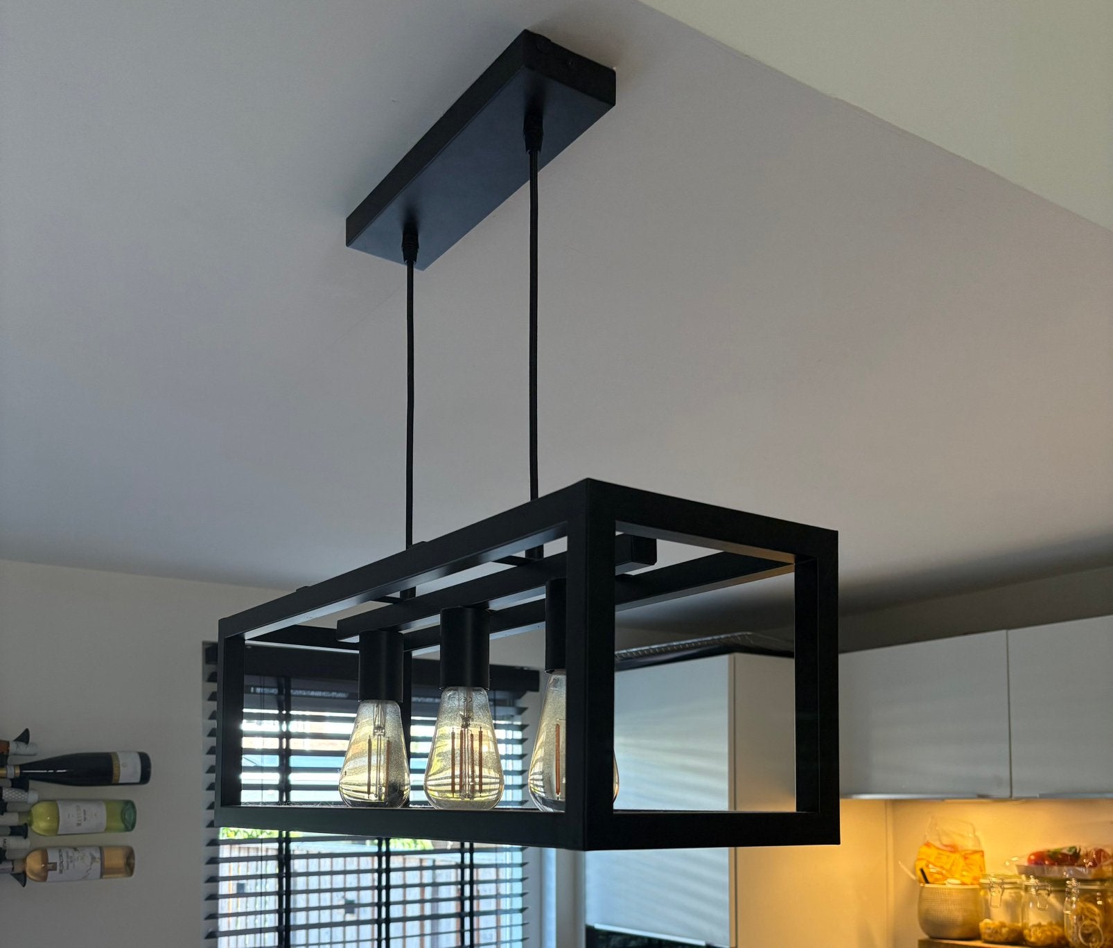 Industriele hanglamp 3 lichtpunten, Ophalen of Verzenden, Zo goed als nieuw