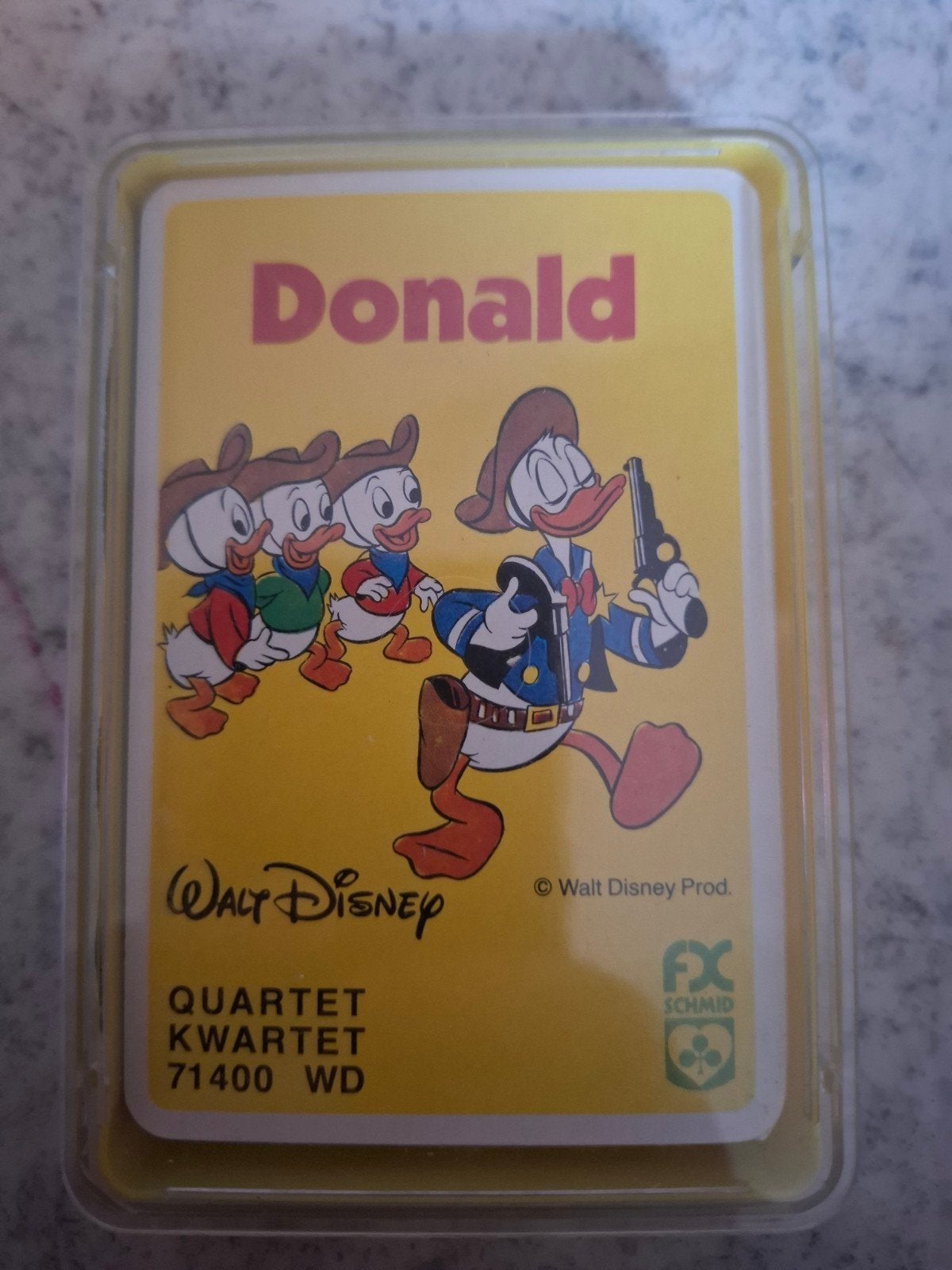 Vintage Donald Duck Kwintet Kaartspel - Walt Disney, Ophalen of Verzenden, Donald Duck, Gebruikt, Papier, Kaart of Schrift