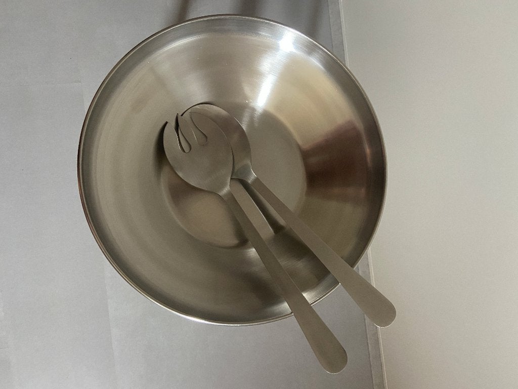 TE KOOP: Nieuw saladeschaal met bestek, Ophalen, Overige materialen, Overige merken, Nieuw