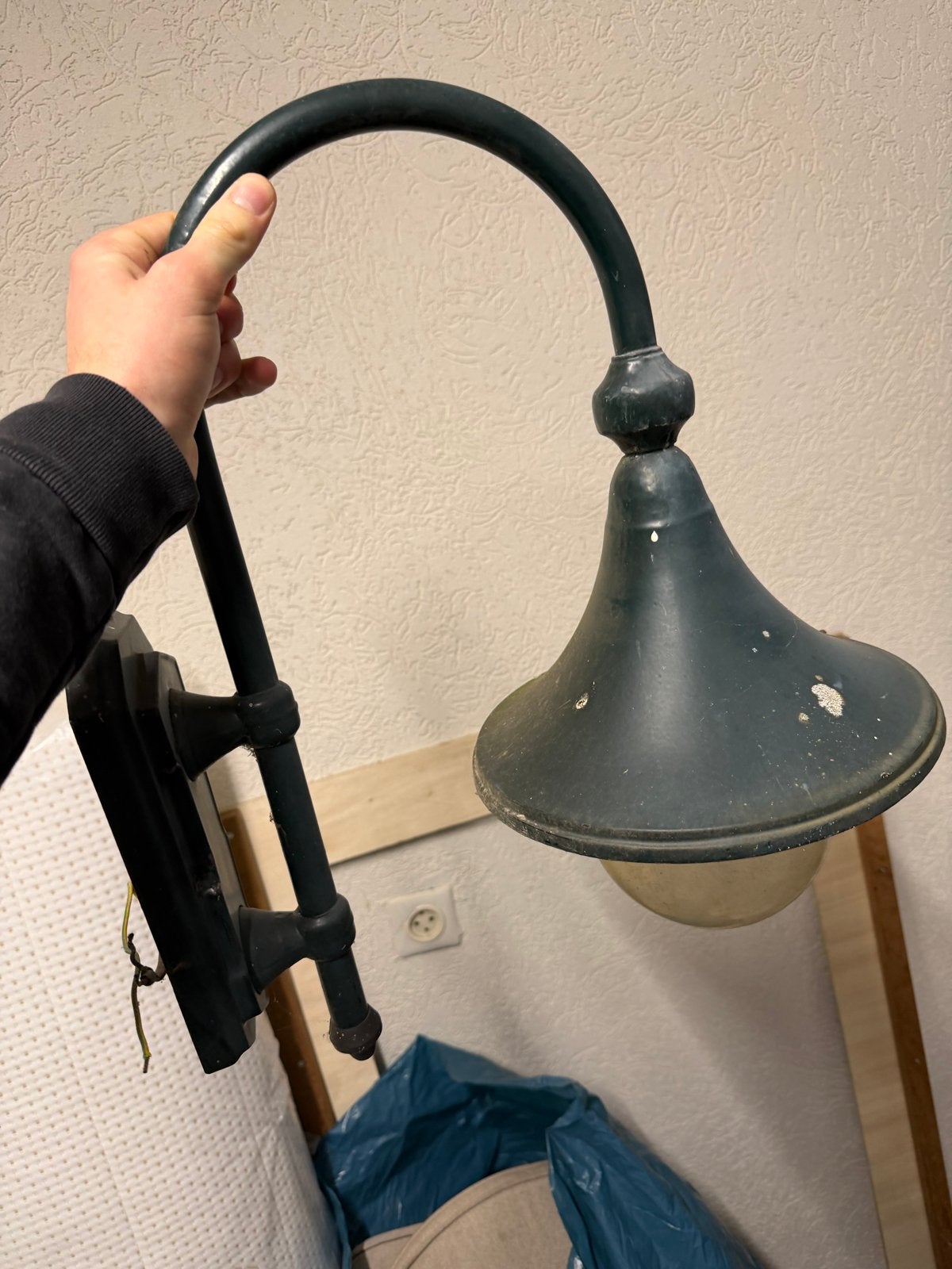 Oude buitenlamp - Vintage wandlamp voor buiten, Ophalen, Gebruikt, Minder dan 50 watt, Wandlamp
