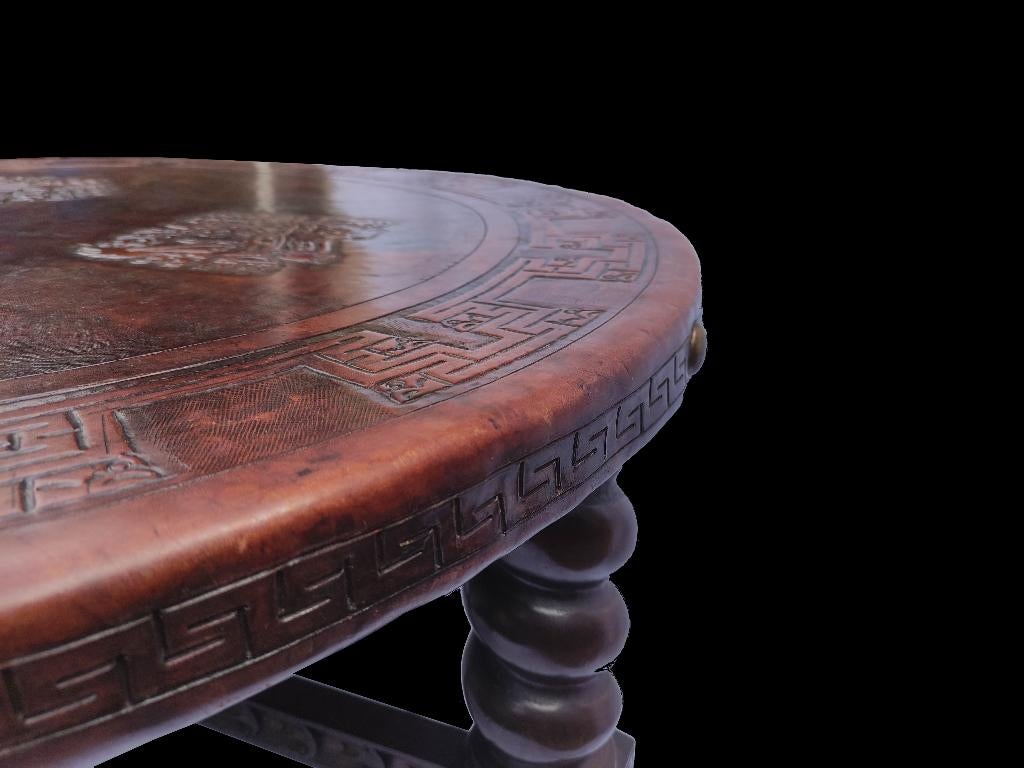 Schitterende vintage salontafel design Angel Pazmino, Ophalen, Gebruikt, Bruin, Hout