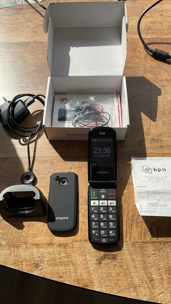 Senioren Emporia Select V99 klaptelefoon (GSM), Inklapmodel, Ophalen of Verzenden, Zonder simlock, Zonder abonnement