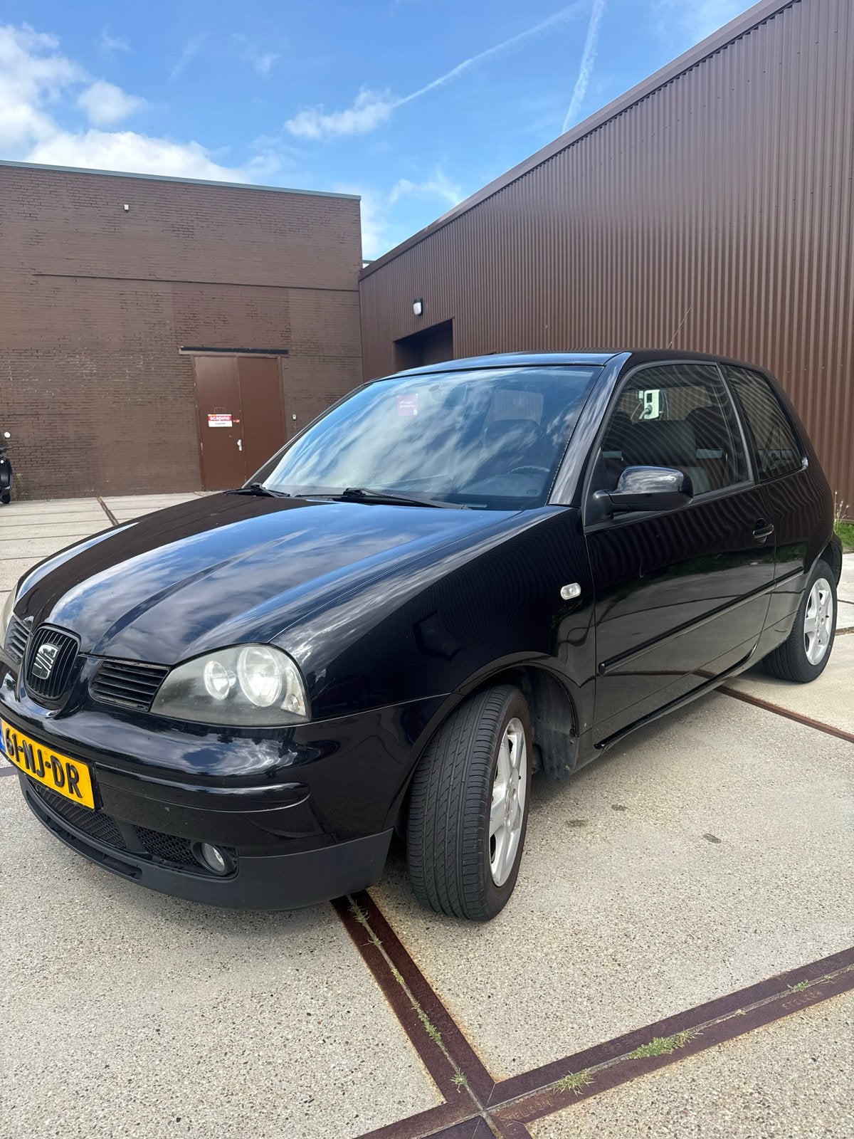 Zeer Nette & Mooie Seat Arosa 1.4 44KW 2003 Zwart, Auto's, Voorwielaandrijving, 31 €/maand, 4 stoelen, Zwart