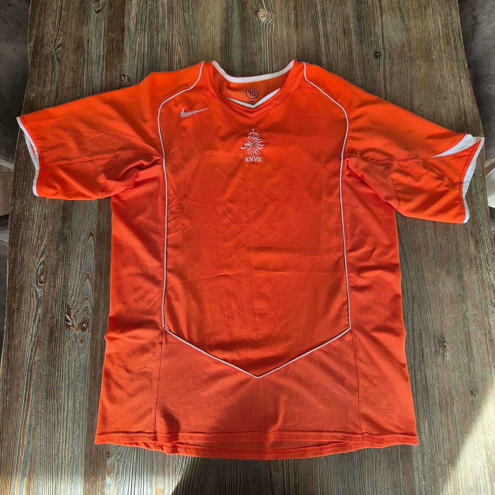 EK shirt 2004 Oranje Nike KNVB Maat L, Ophalen, Gedragen