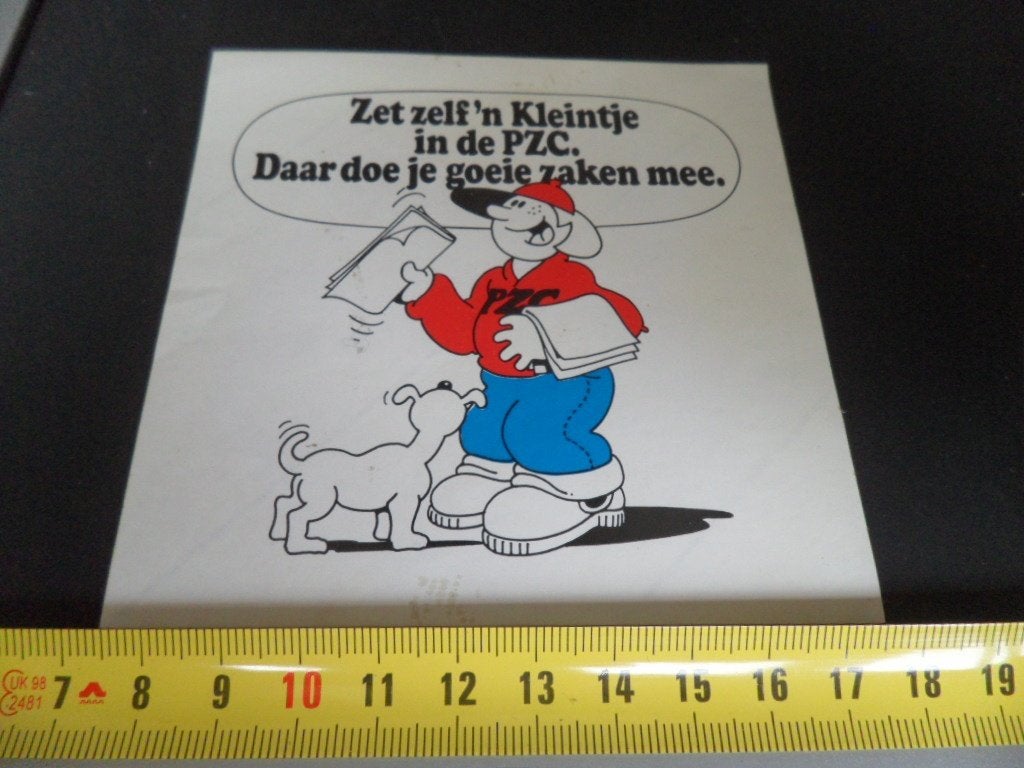 sticker Zet zelf 'n Kleintje in de PZC Daar doe je goeie, Ophalen, Zo goed als nieuw