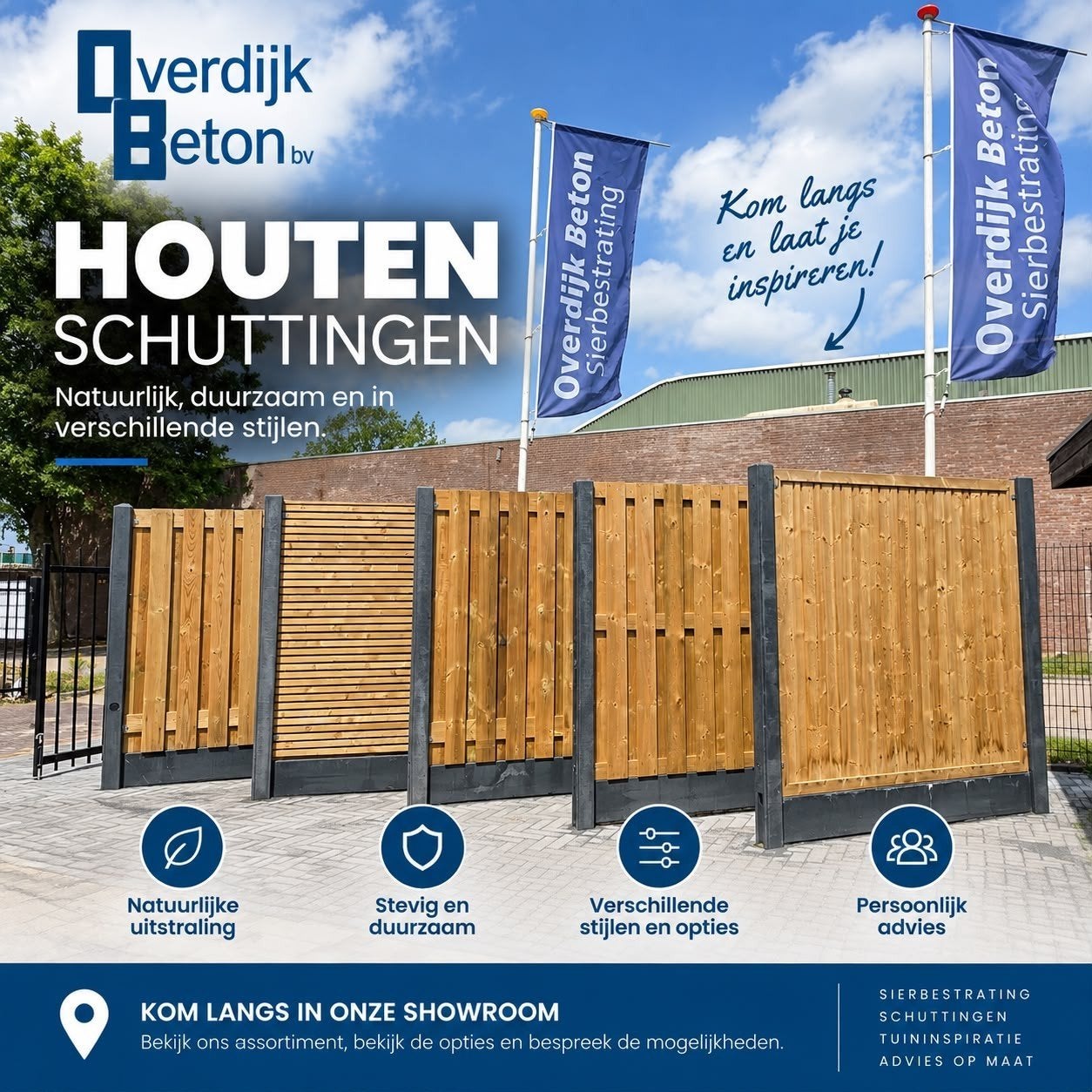 Houten en WPC Schuttingen - Diverse Stijlen en Materialen, Tuin en Terras, Ophalen