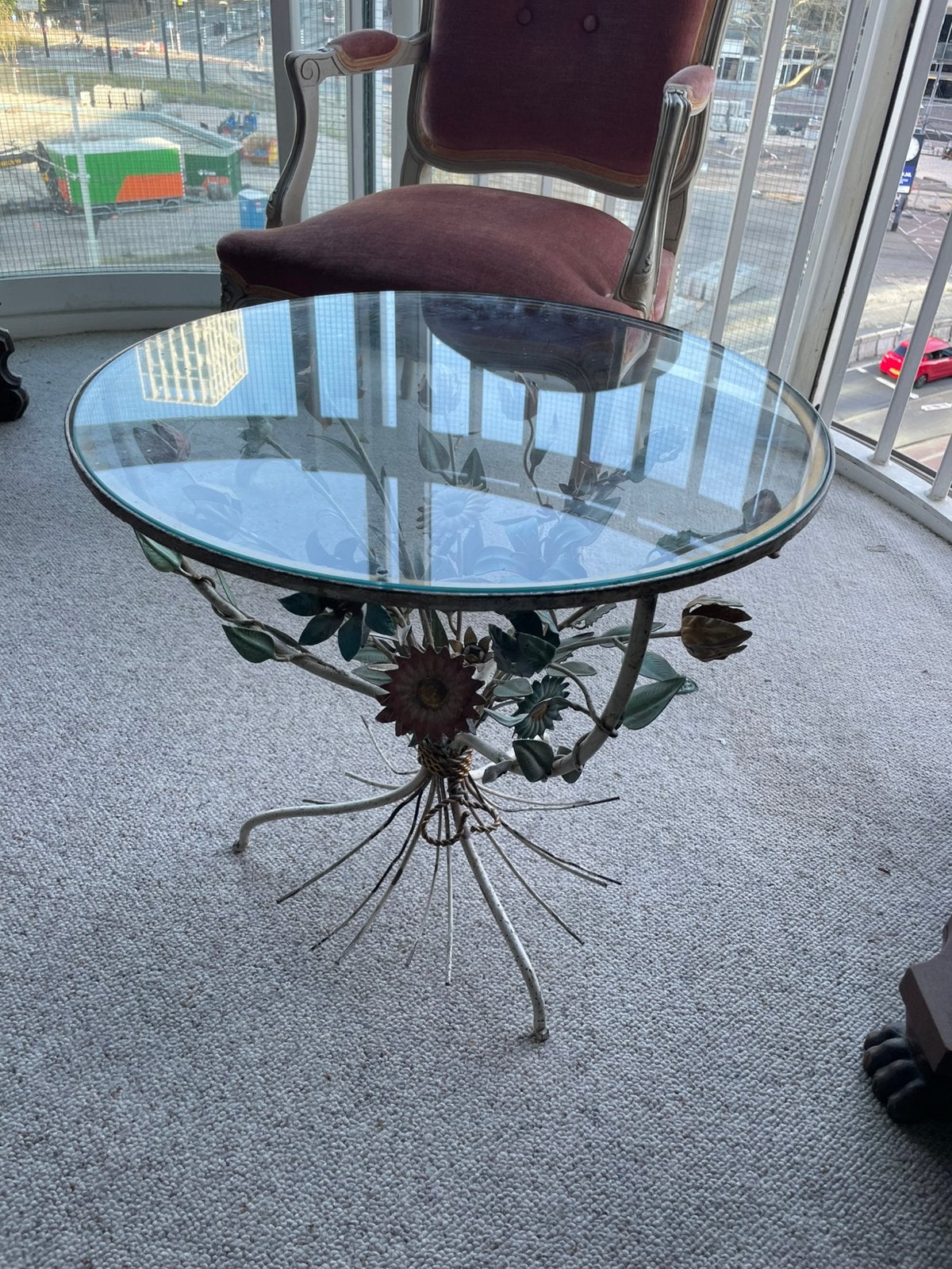 Vintage Hollywood Regency Bloementafel / Bijzettafel, Huis en Inrichting, Tafels | Statafels, Ophalen, Gebruikt