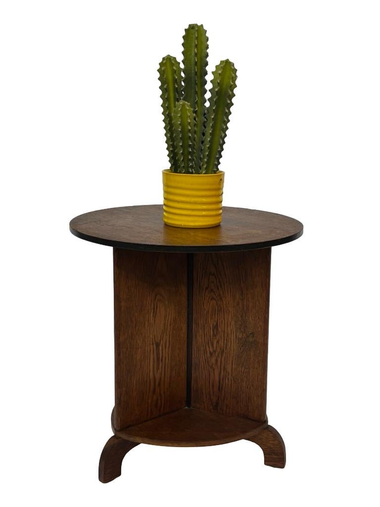 Art Deco Bijzettafel Tafeltje Eiken Design Minimalistisch