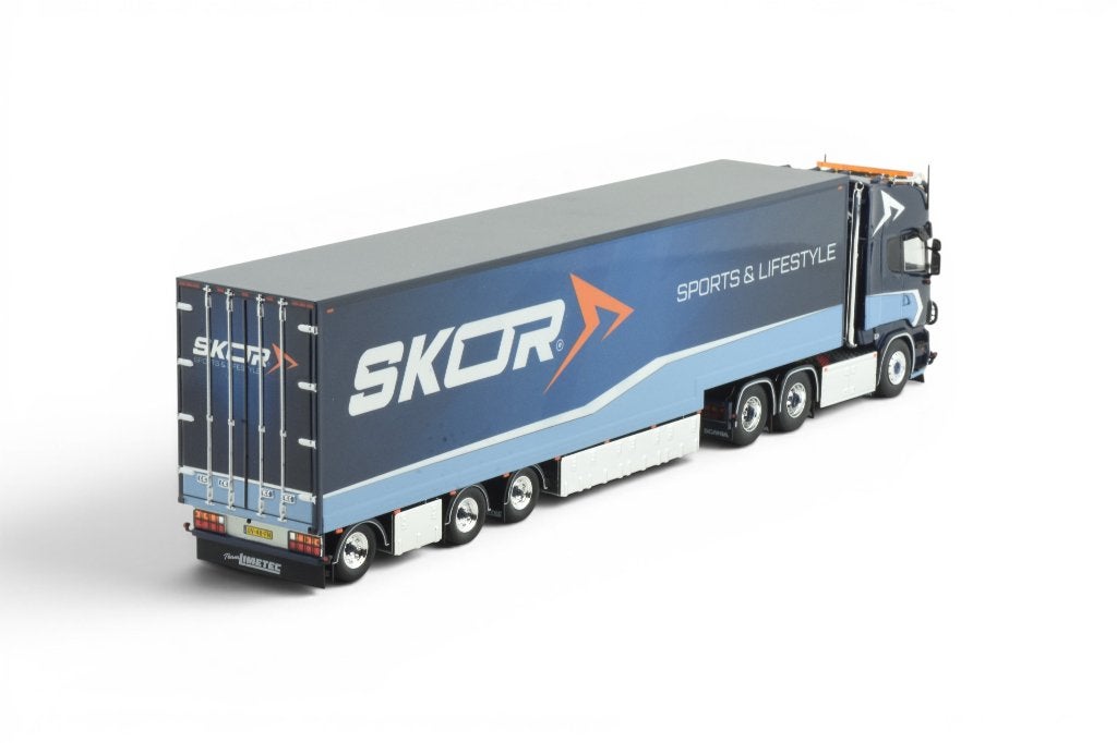 TEKNO SCANIA R SERIE TOPLINE MET STEPDECK OPLEGGER SKOR, Hobby en Vrije tijd, Modelauto's | 1:50, Ophalen of Verzenden, Nieuw