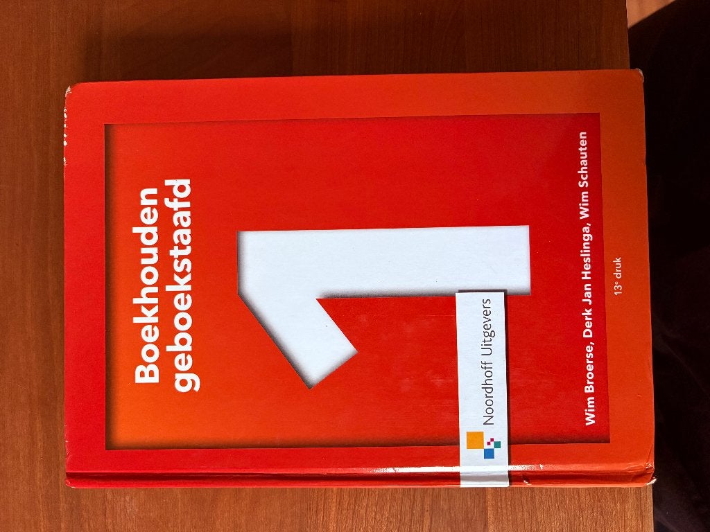 Boekhouden geboekstaafd 1 – Theorie, 13e druk, Ophalen of Verzenden, Beta, Gelezen, HBO