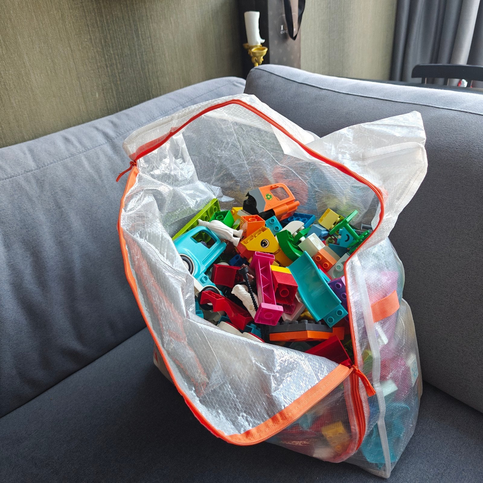 6 kg lego Duplo met ABC vrachtwagen, speeltuin en dieren, Inclusief minifiguren, Gebruikt, Ophalen of Verzenden, Duplo