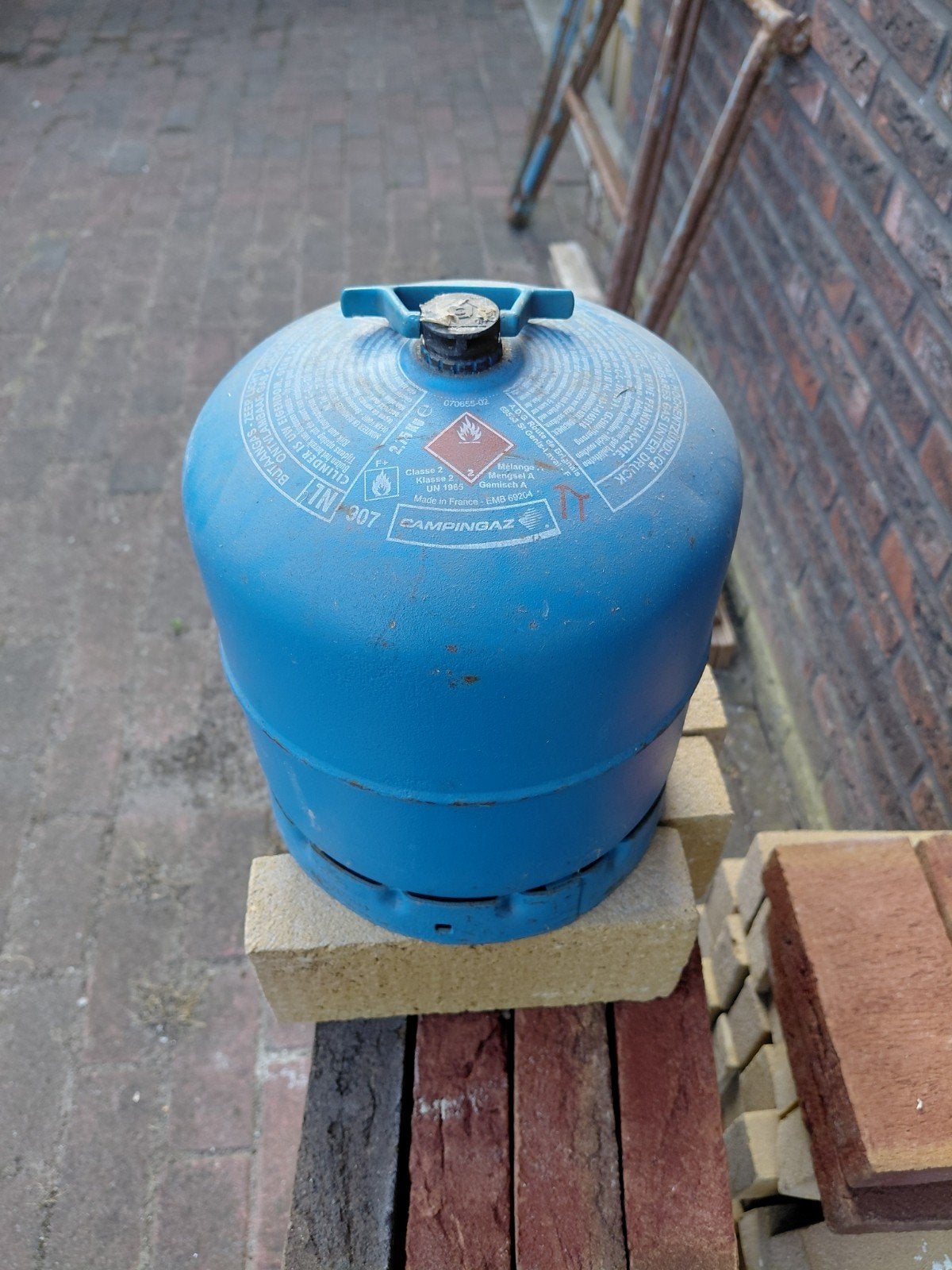 Lege Campingaz gasfles 907, Ophalen, Gebruikt
