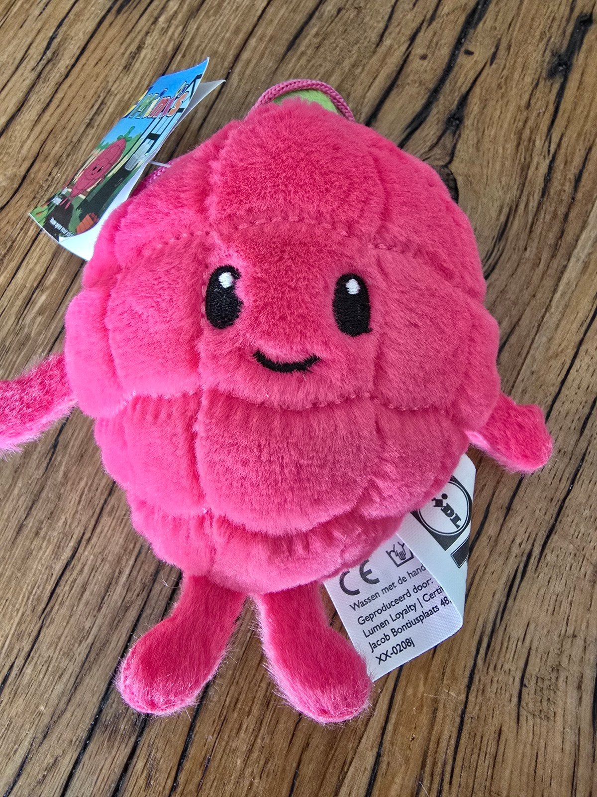 Te koop lidl knuffel "Frans framboos"., Lidl, Ophalen of Verzenden