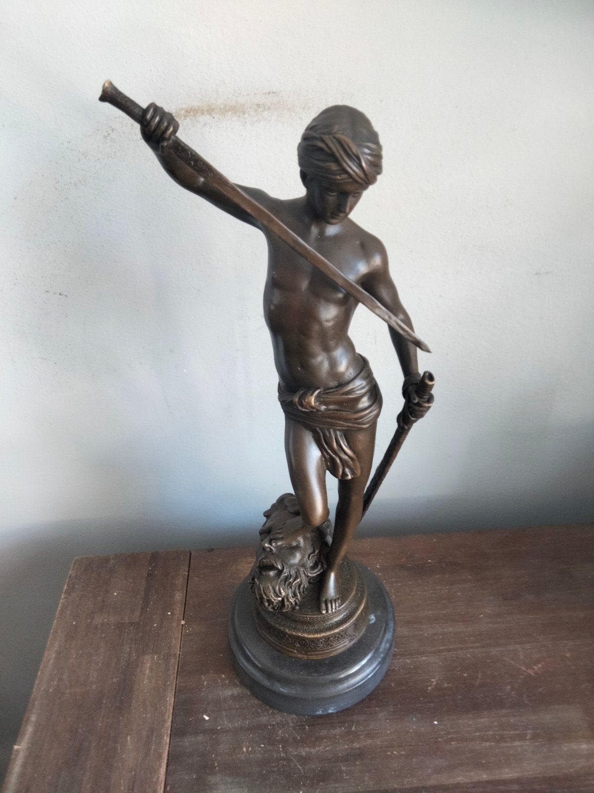 Bronzen beeld david, Antiek en Kunst, Ophalen of Verzenden