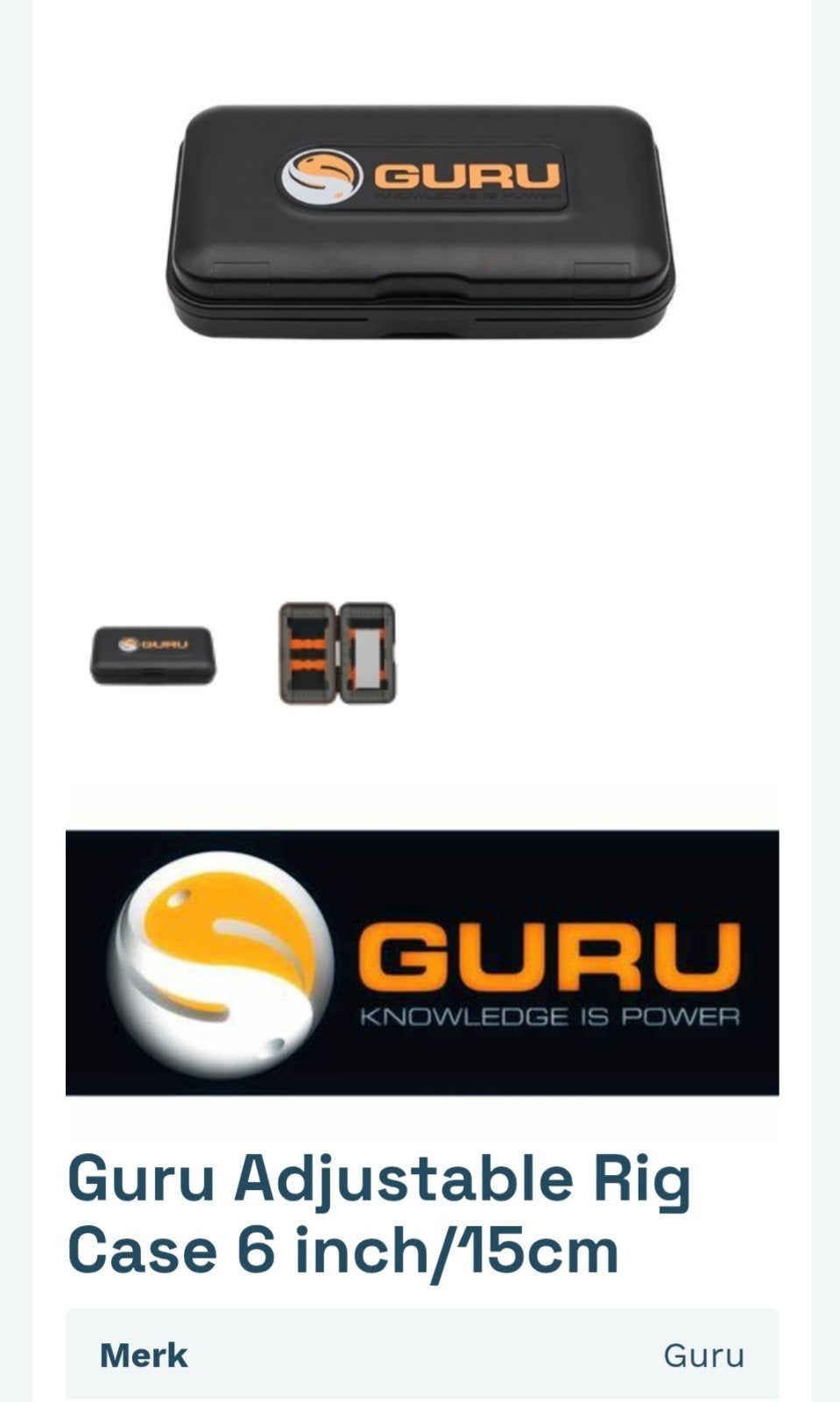 Guru Adjustable Rig Case 6 inch/15cm, Watersport en Boten, Ophalen of Verzenden