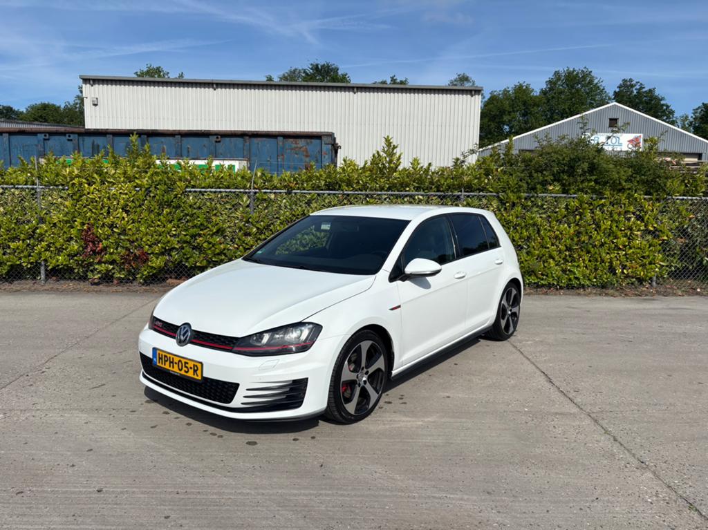 Volkswagen golf 7 gti 2015 dsg, Auto's, Zwart, 1984 cc, Wit, 211 pk