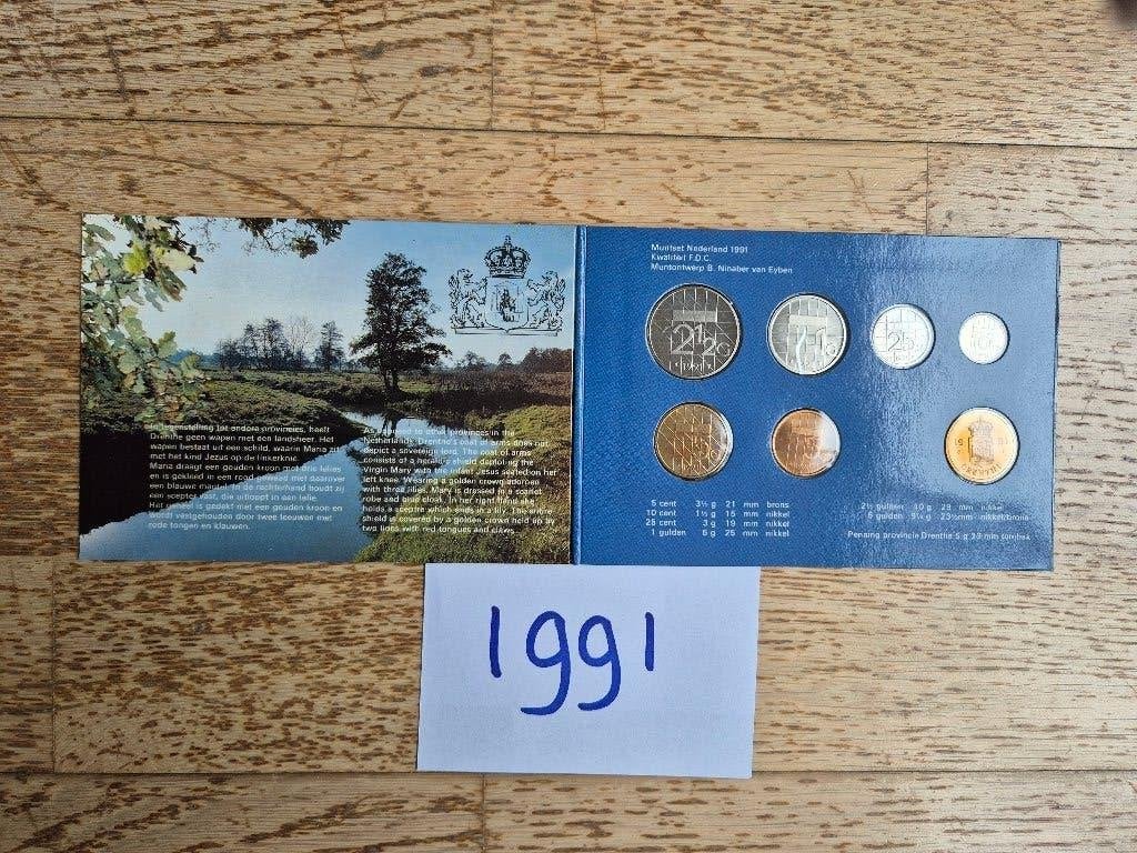 FDC Muntset Nederland 1991, Postzegels en Munten, Munten | Nederland, Verzenden, Koningin Beatrix, Overige waardes, Setje