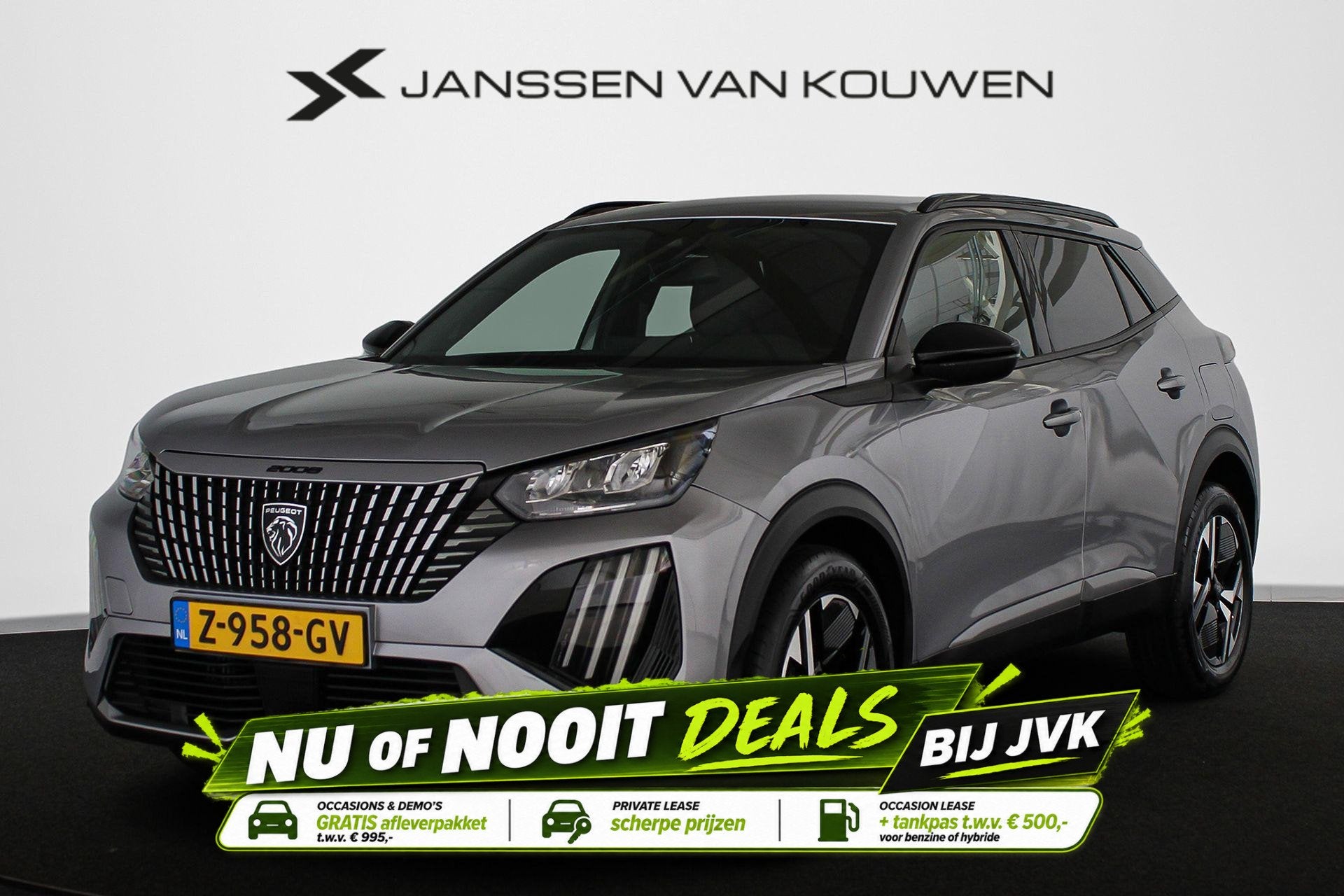 Peugeot 2008 1.2 PureTech 100 Allure Camera Apple CarPlay 17, Gebruikt, 1199 cc, Leder en Stof, 3 cilinders