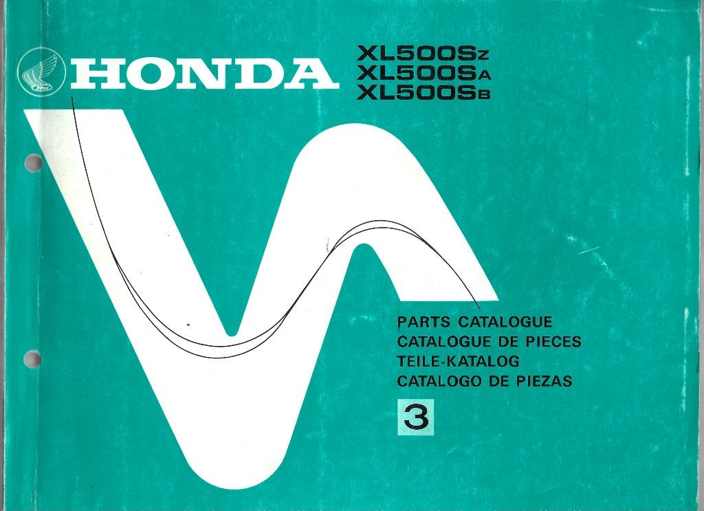 Honda XL500 S parts list (3379z) motor, Verzenden, Honda