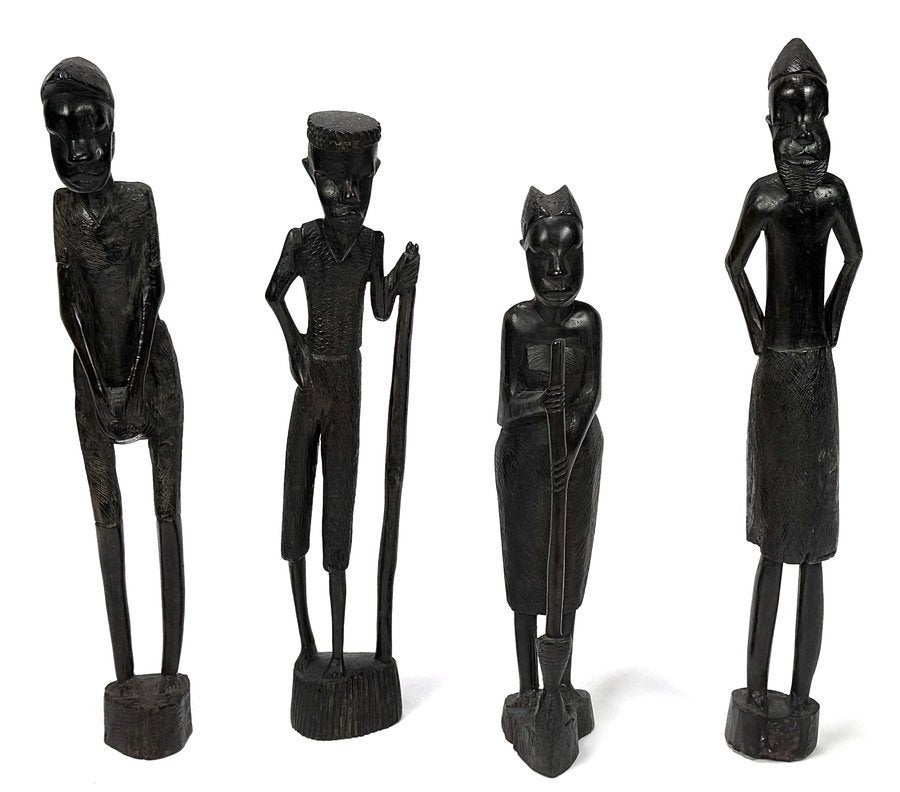 930. Makonde beelden, Tanzania – Afrika, 20e eeuw, Ophalen of Verzenden, Afrika, Hout, Houtsnijwerk