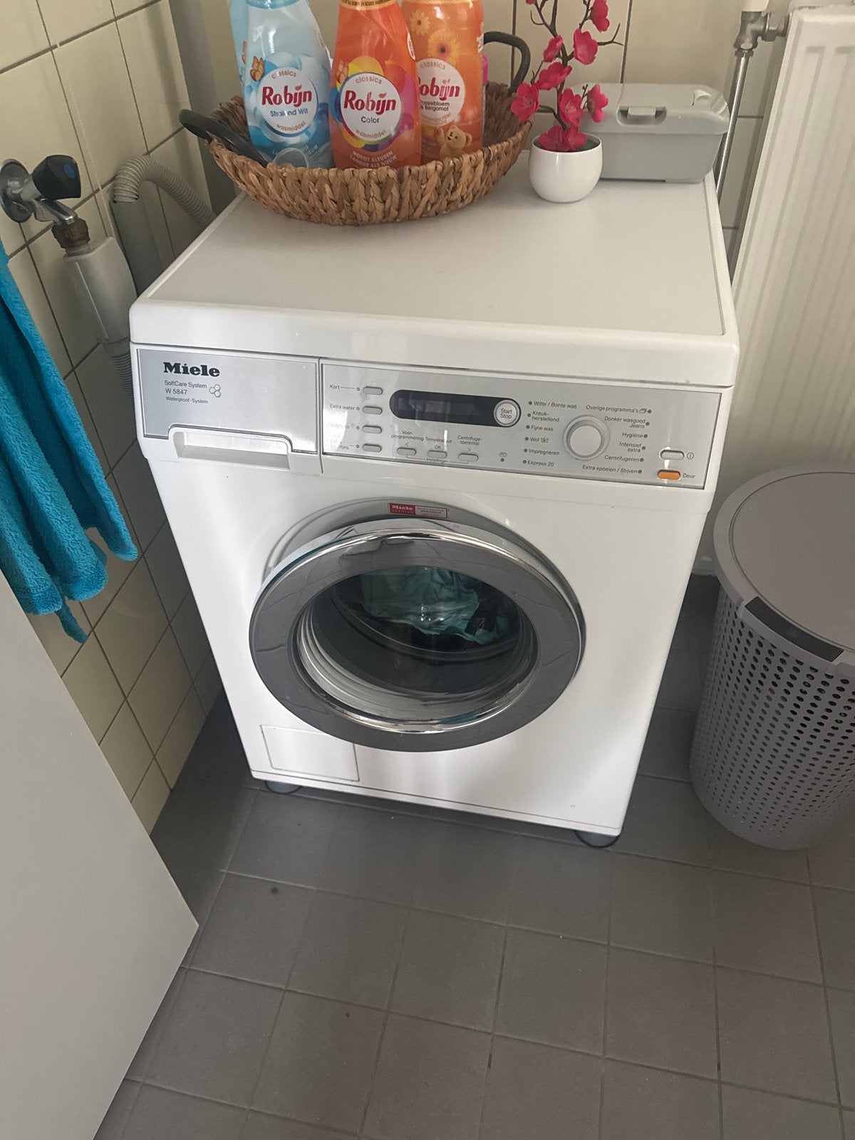 Miele W 5847 SoftCare System Wasmachine, Ophalen, Gebruikt, Voorlader, Kort programma