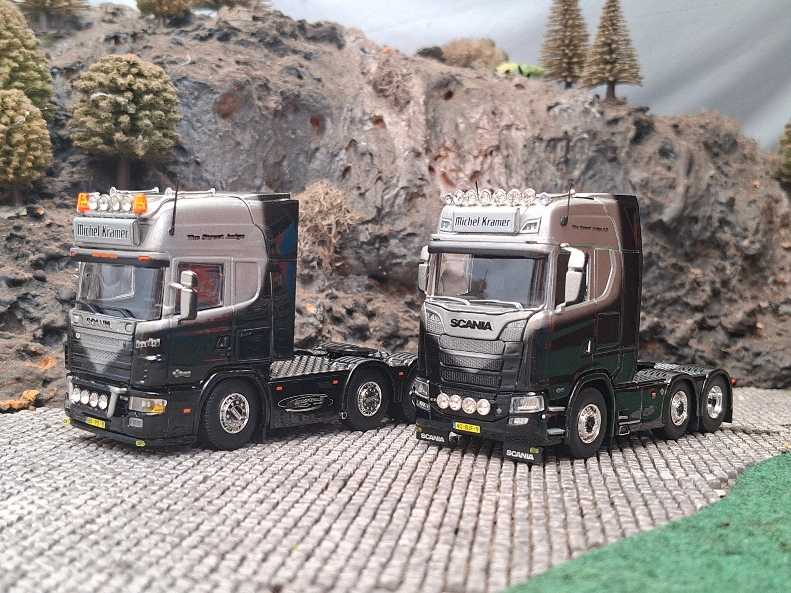 Tekno Scania set Michel Kramer, Ophalen of Verzenden, Nieuw, Bus of Vrachtwagen, Tekno