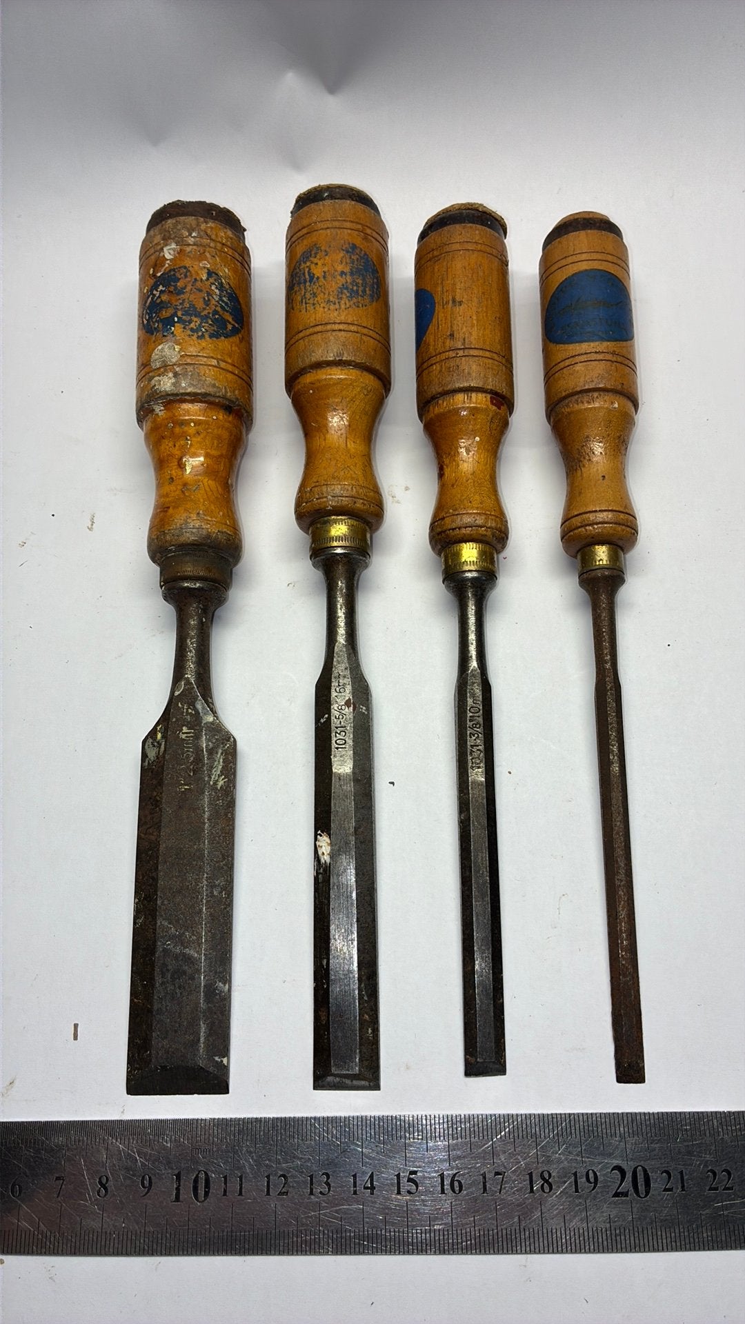 4 ea berg beitels ( Eskilstuna houtbeitels ), Antiek en Kunst, Ophalen of Verzenden