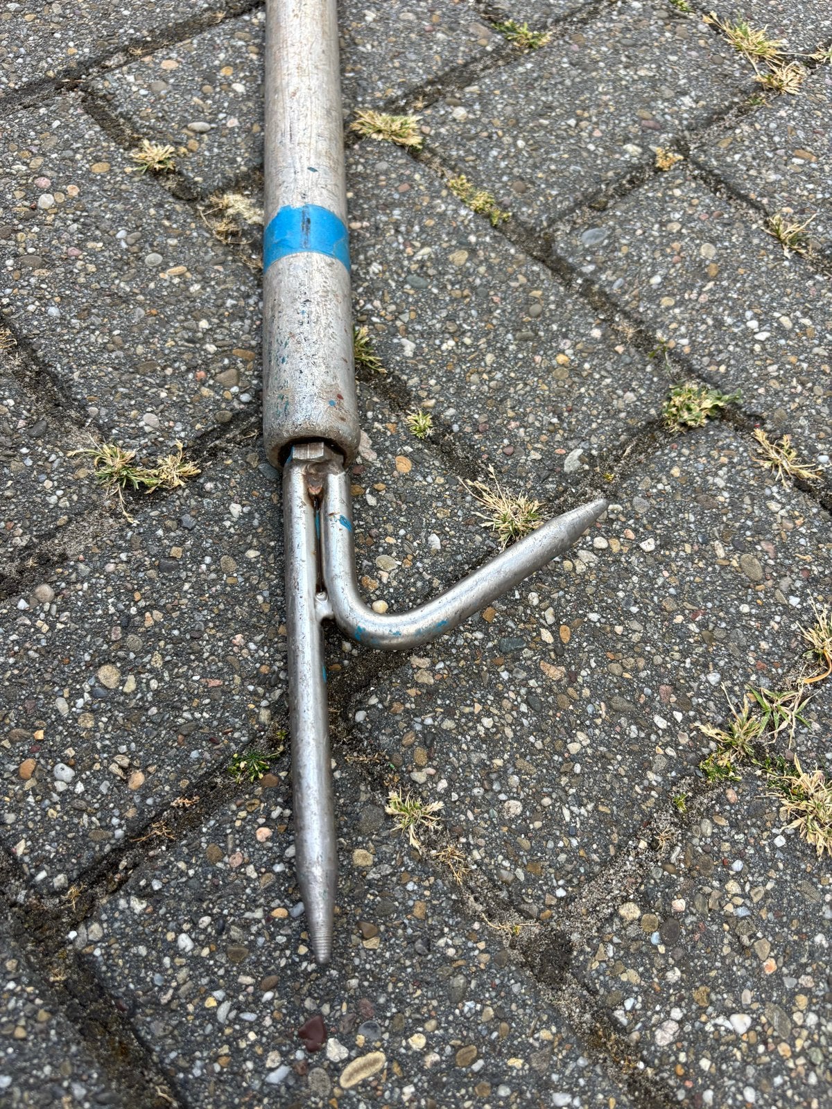Aluminium haakstok rvs bootshaak pikhaak boothaak 275 cm, Ophalen of Verzenden, Gebruikt, Overige typen