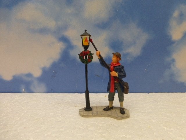 lemax lamplighter kerstdorp poppetje figurine lantaarn kerst, Ophalen of Verzenden, Zo goed als nieuw