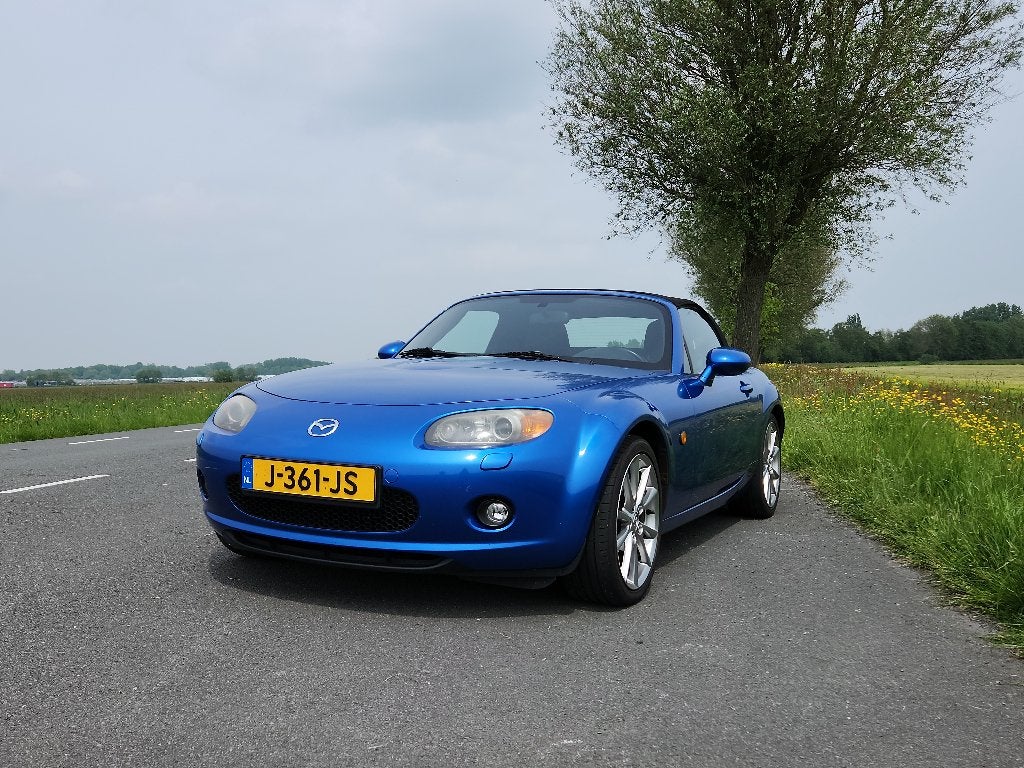Mazda MX-5 2.0 Touring 2005 Blauw, Auto's, 13 km/l, Zwart, 4 cilinders, Cabriolet