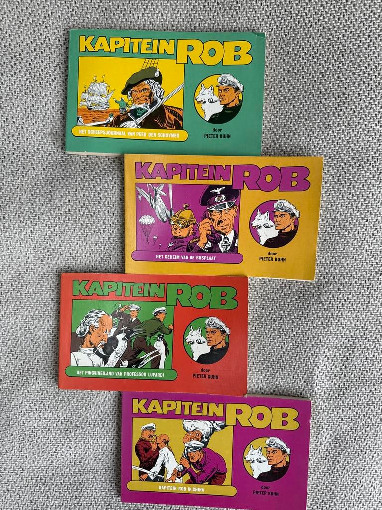 Kapitein Rob stripboeken - 4 delen, Boeken, Meerdere stripboeken, Ophalen of Verzenden, Gelezen