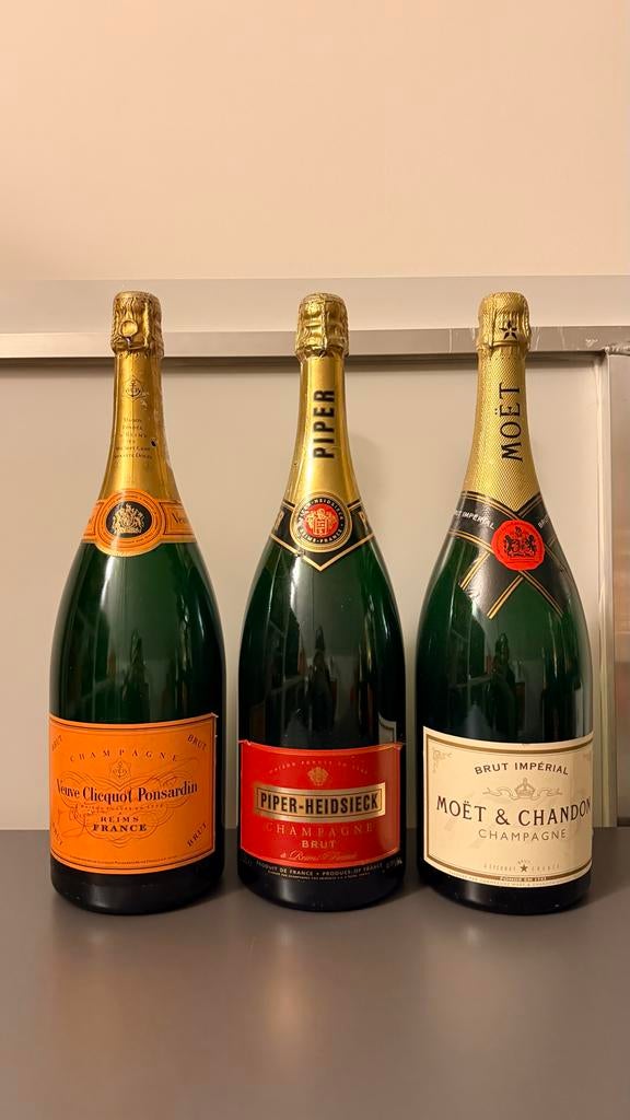 Champagne dummies (lege flessen) - Decoratie/Verzameling, Ophalen, Gebruikt, Frankrijk, Champagne