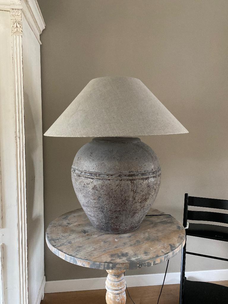 Landelijke kruiklamp, Huis en Inrichting, Lampen | Tafellampen, Ophalen, Gebruikt, 50 tot 75 cm