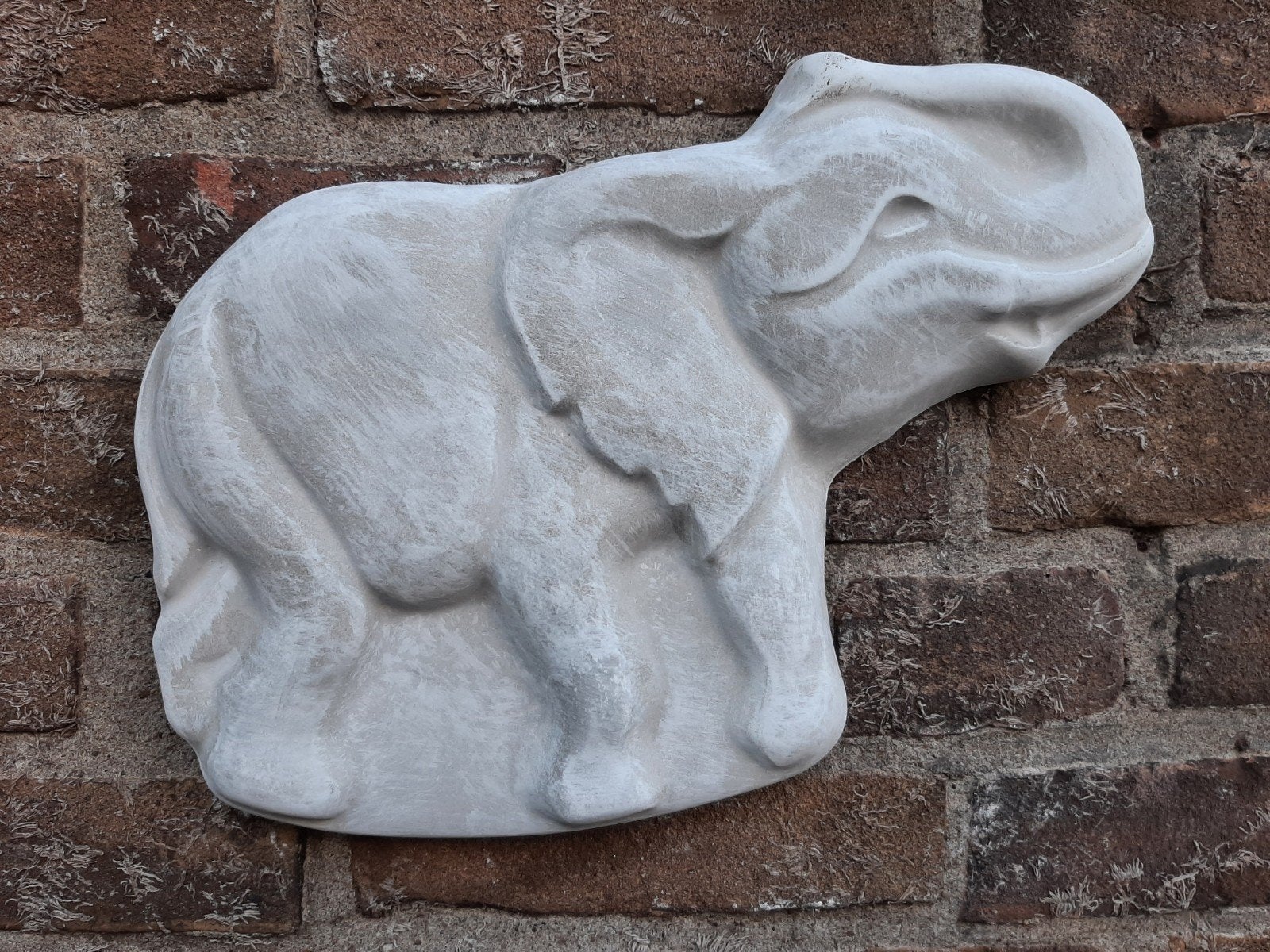 Olifant wanddecoratie betonnen beeld tuinbeeld beton, Ophalen of Verzenden