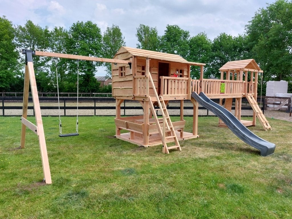 BOOMHUT LANDHUIS speeltoren speelhuis klimtoren speeltoestel, Ophalen, Nieuw, Schommel, Aanbouwonderdeel