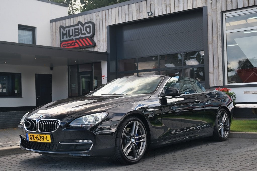 BMW 6 Serie Cabrio 640i High Executive (bj 2012, automaat), Auto's, BMW, Euro 5, Achterwielaandrijving, Gebruikt, Zwart