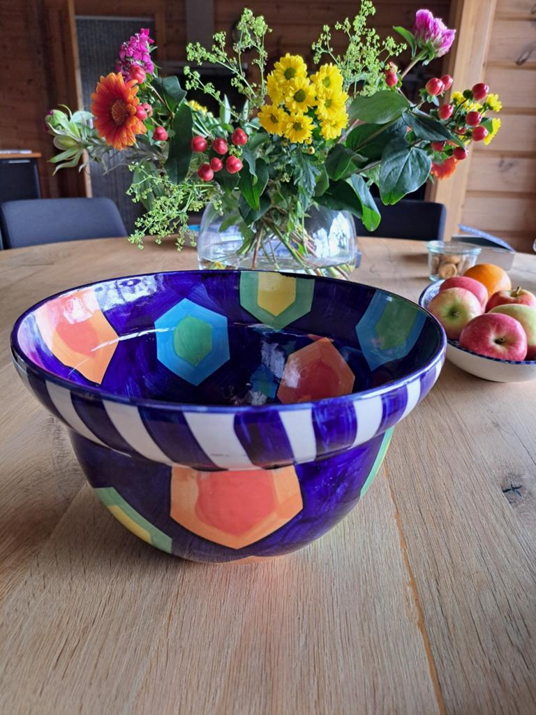IKEA vintage schaal PROTEST, Ophalen of Verzenden, Zo goed als nieuw, Rond, Glas