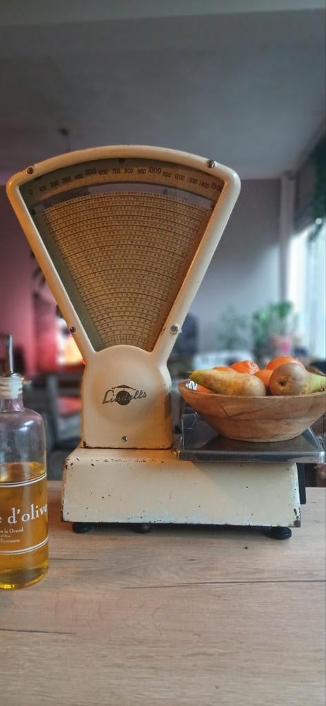 Vintage Lindells Keukenweegschaal - Retro Design, Ophalen of Verzenden