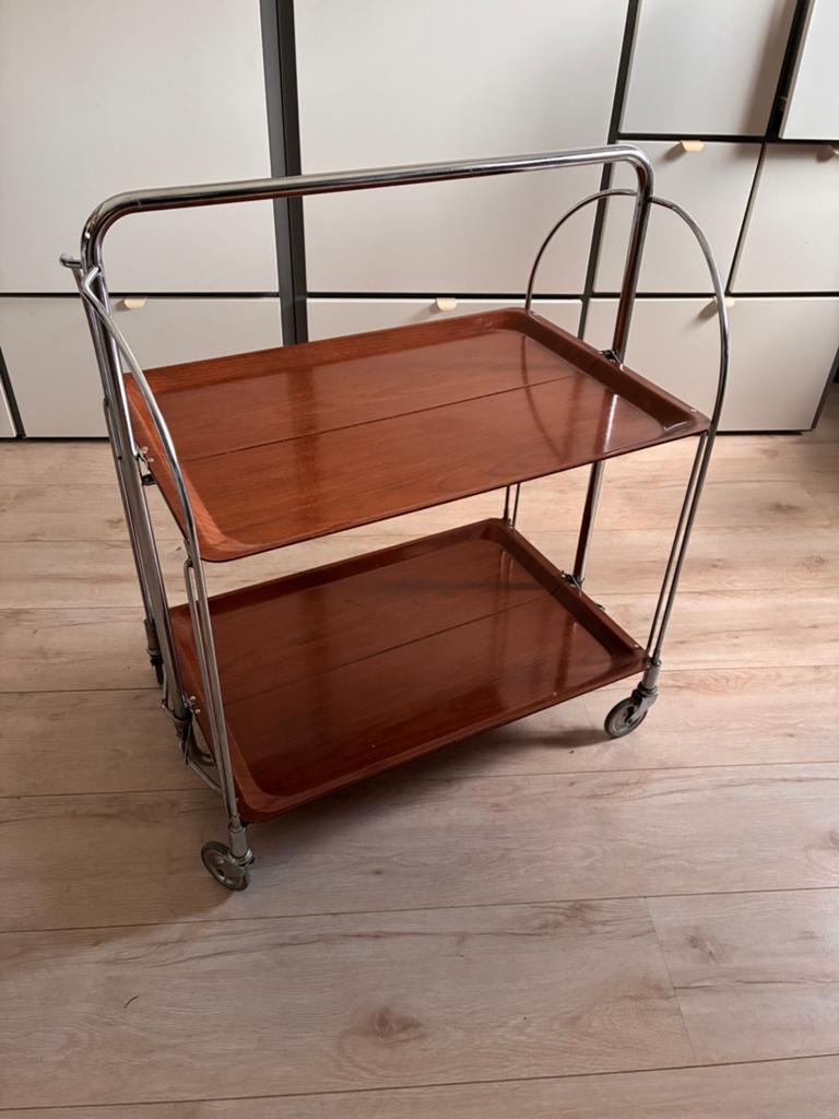 Serveerwagen jaren 70, Huis en Inrichting, Ophalen, Zo goed als nieuw