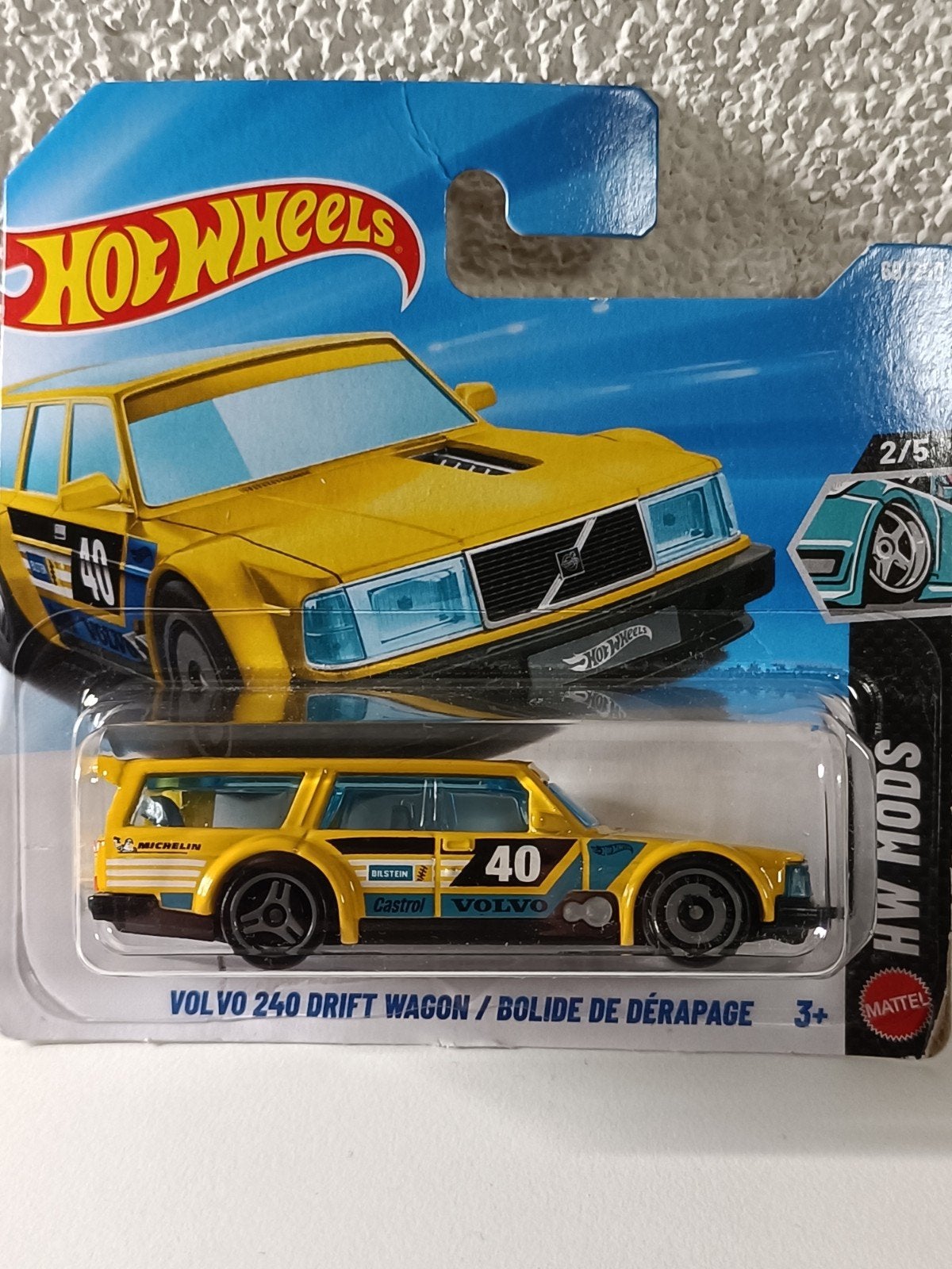Hot Wheels Volvo 240 Drift Wagon Geel - Nieuw in verpakking, Ophalen of Verzenden, Nieuw