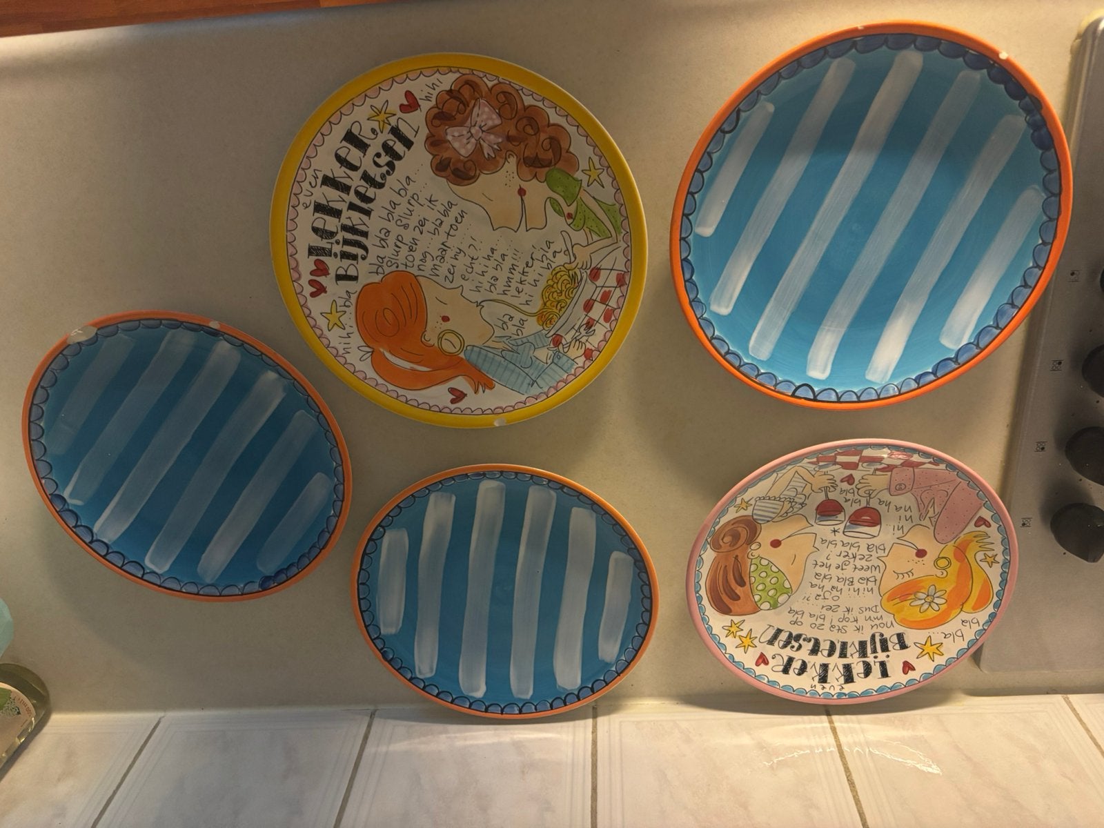 Blond servies, Ophalen, Gebruikt, Aardewerk, Bord(en)