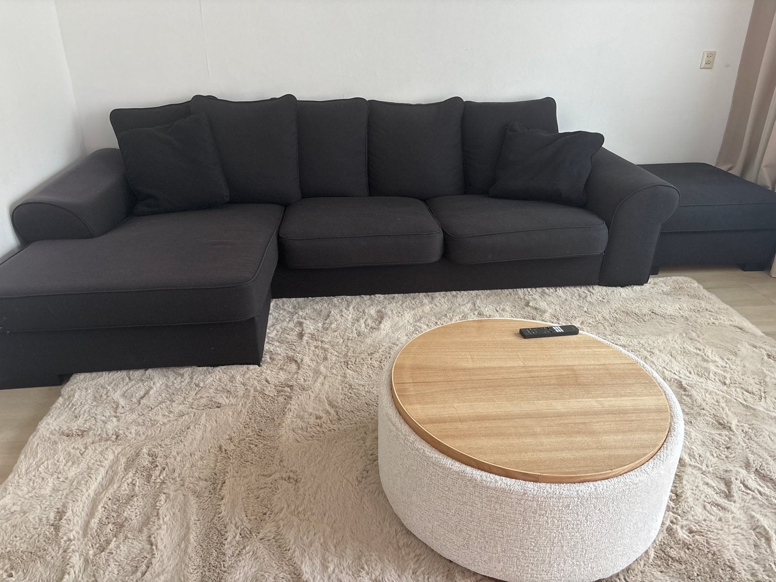 BANKSTEL XL 310cm met Poef, Ophalen, Gebruikt
