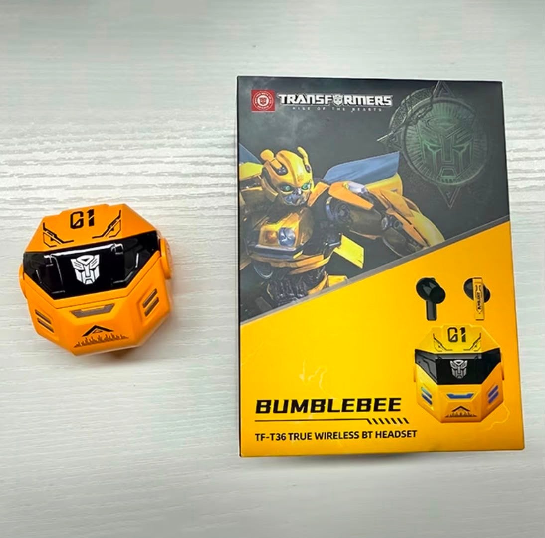 Transformers Bumblebee Draadloze Oordopjes TF-T36, Audio, Tv en Foto, Koptelefoons, Nieuw, In-ear, Overige merken, Oranje, Bluetooth