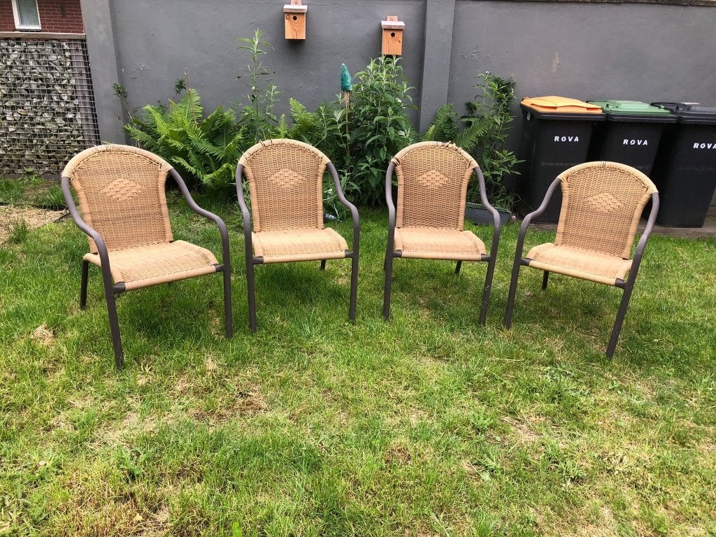 tuinstoelen, Ophalen, Gebruikt, Wicker, Stapelbaar
