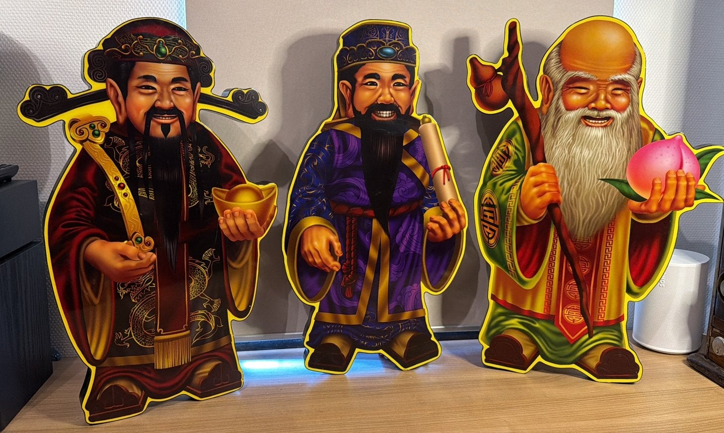 3 Decoratieve Chinese figuren IGT slot cluster, Overige munten, Ophalen of Verzenden, Gebruikt