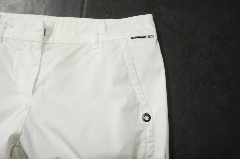Marccain witte broek zomers merk studs zilver Als Nieuw N2/S, Verzenden, Wit, Zo goed als nieuw, Maat 36 (S)