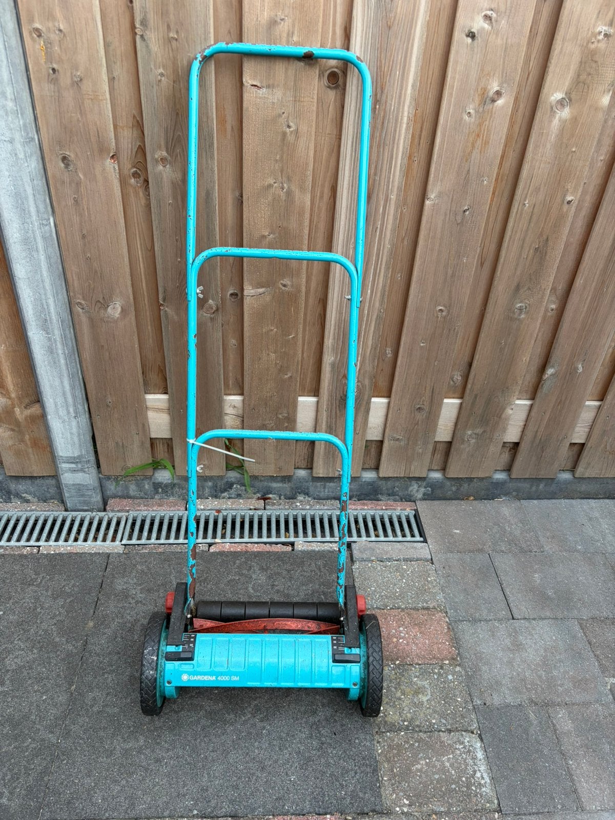 Gardena 4000 SM handgrasmaaier, Tuin en Terras, Grasmaaiers, Kooimesmaaier, Ophalen, Gebruikt