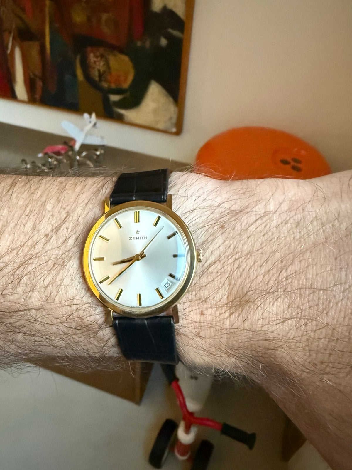 Vintage Zenith – massief 14k goud – handopwinder – zeer goed, Sieraden, Tassen en Uiterlijk, Horloges | Antiek, Met bandje, Polshorloge