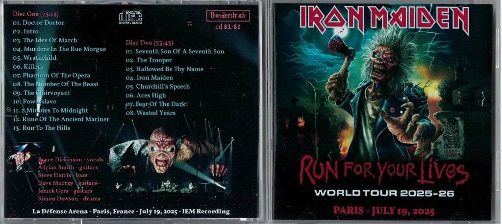 Iron Maiden - Live in Paris 2025  2-cd import, Hardrock, Ophalen of Verzenden, Live-album, Nieuw in verpakking